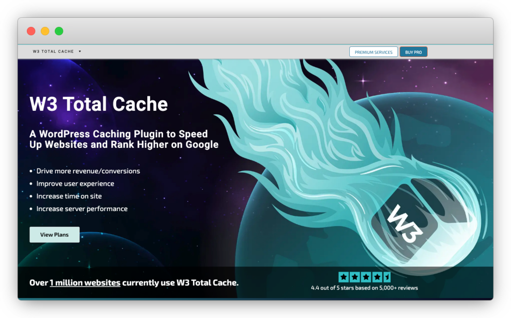 W3 Total Cache WordPress download page