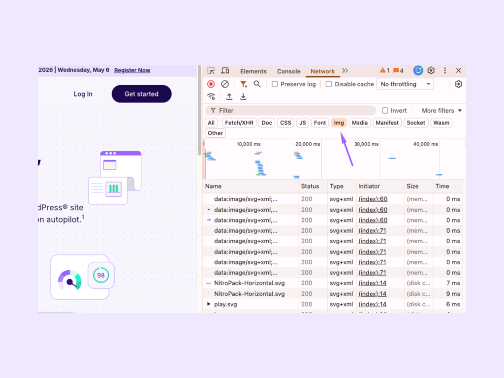 Filtering by img in Dev Tools