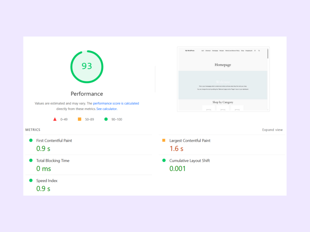 Desktop optimization results for EWWW Image Optimizer