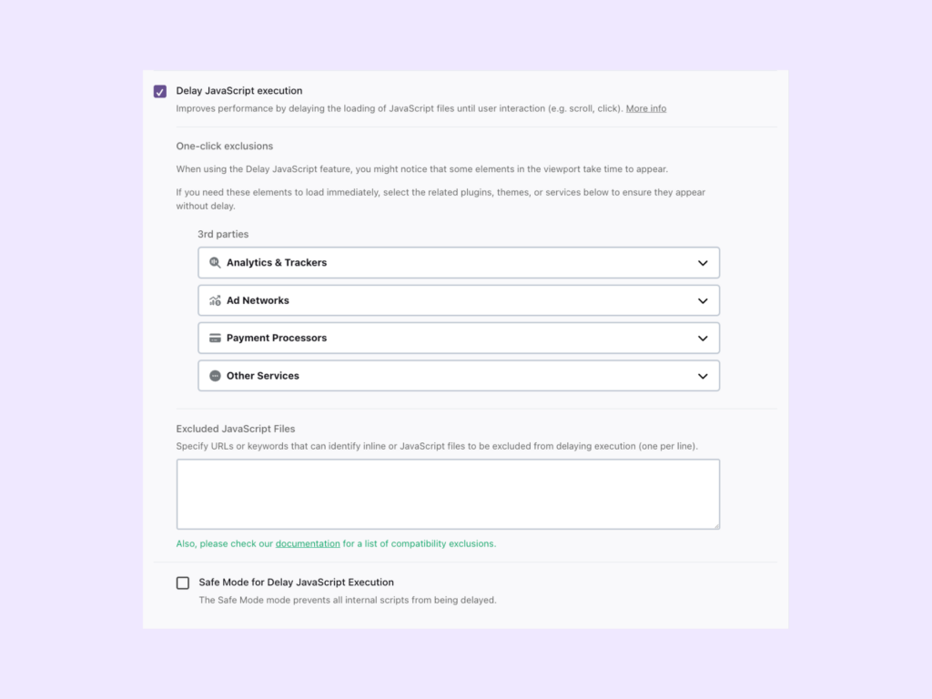 Delay JavaScript execution in WP Rocket