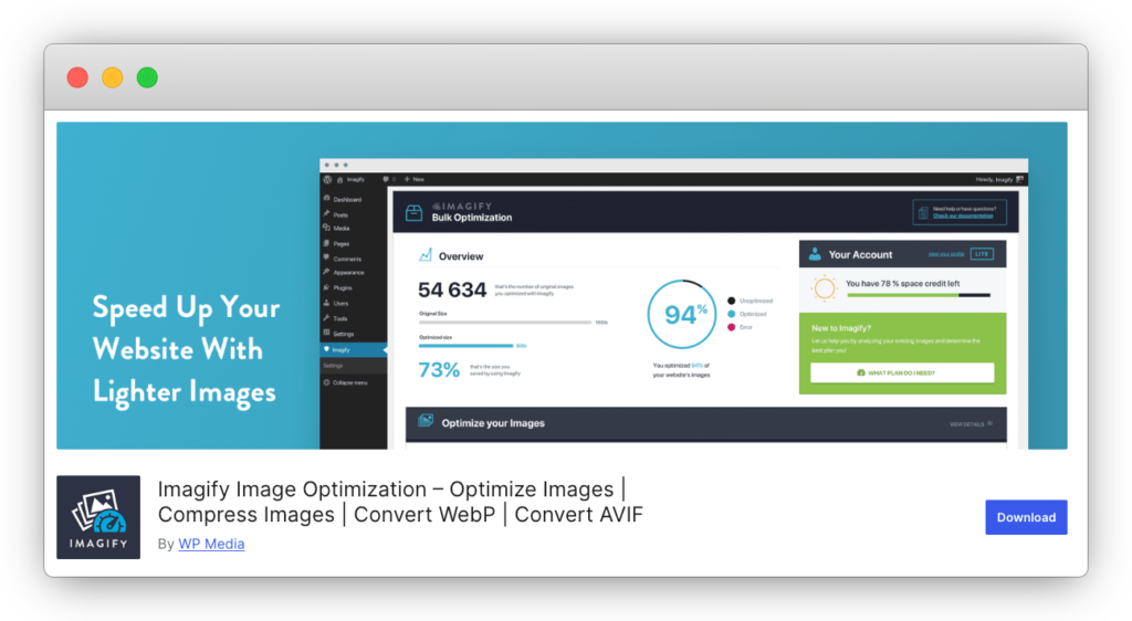 Imagify image optimization