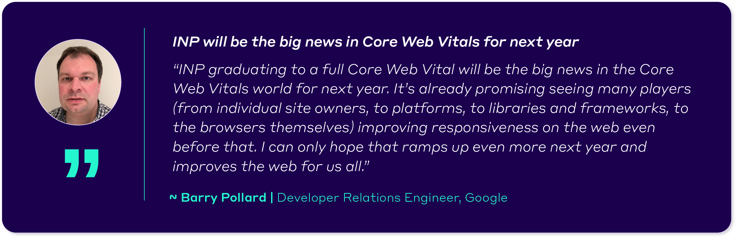 Barry Pollard Core Web Vitals prediction