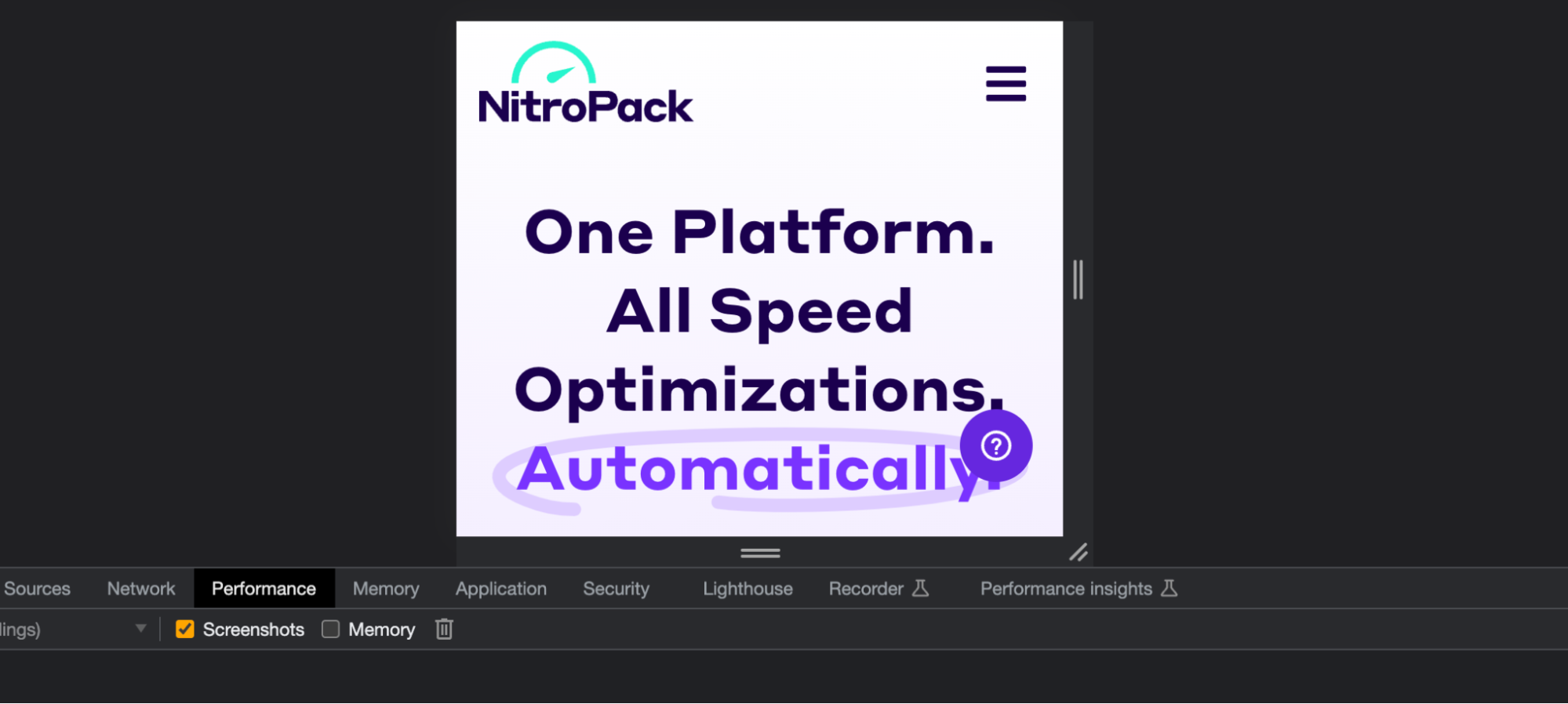 Chrome DevTools panel