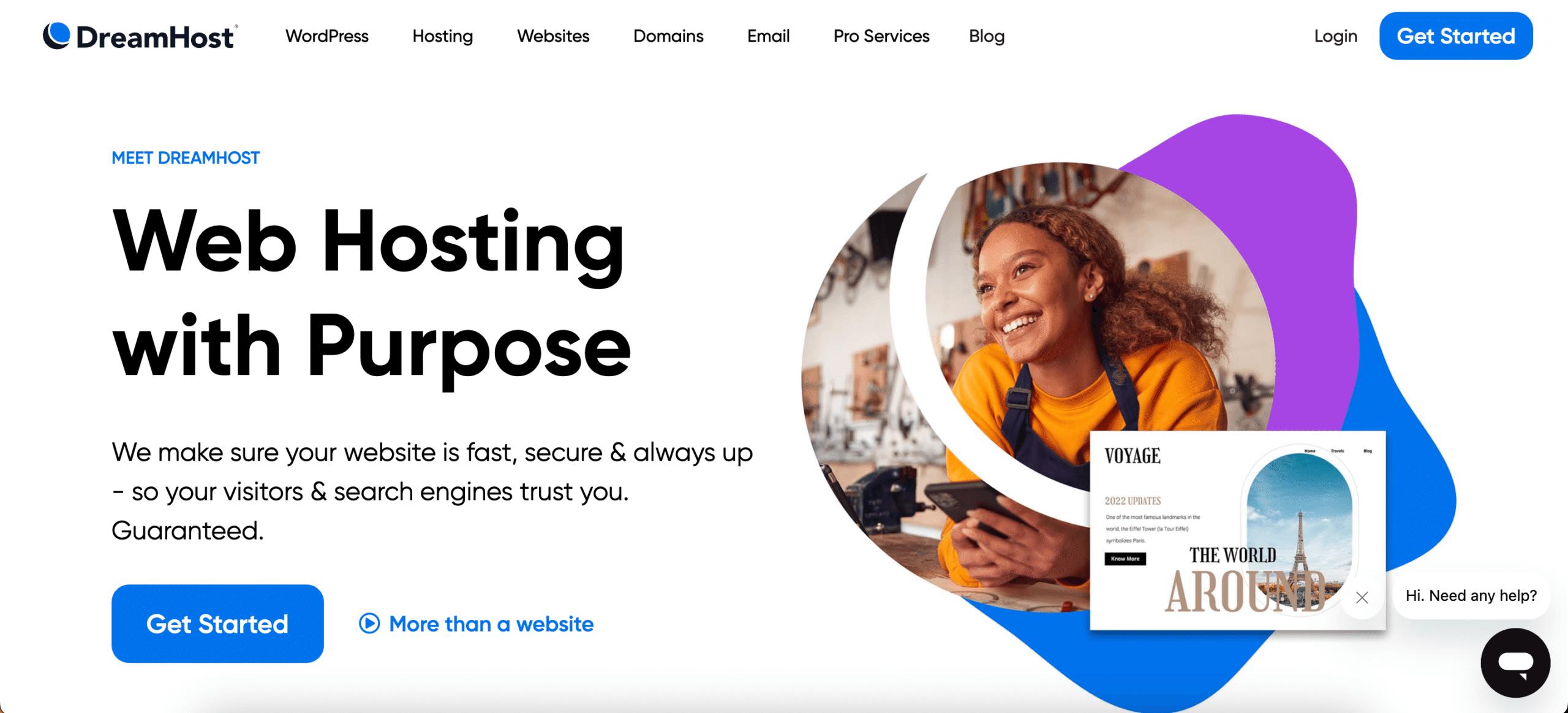 DreamHost home page