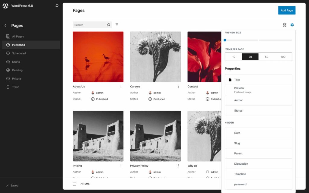 Improved Data View WordPress 6.8