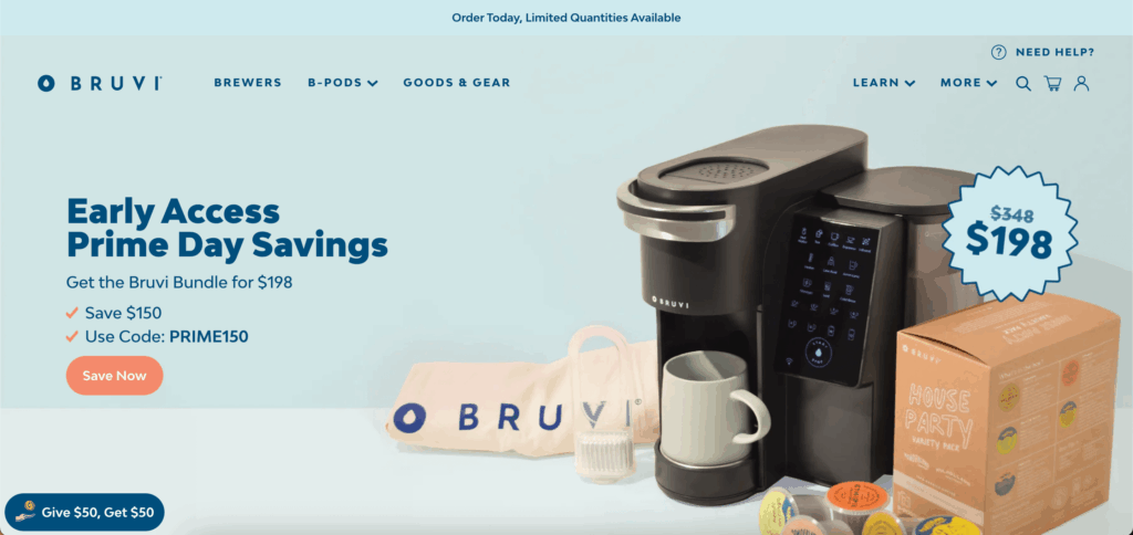 Bruvi website user-friendly