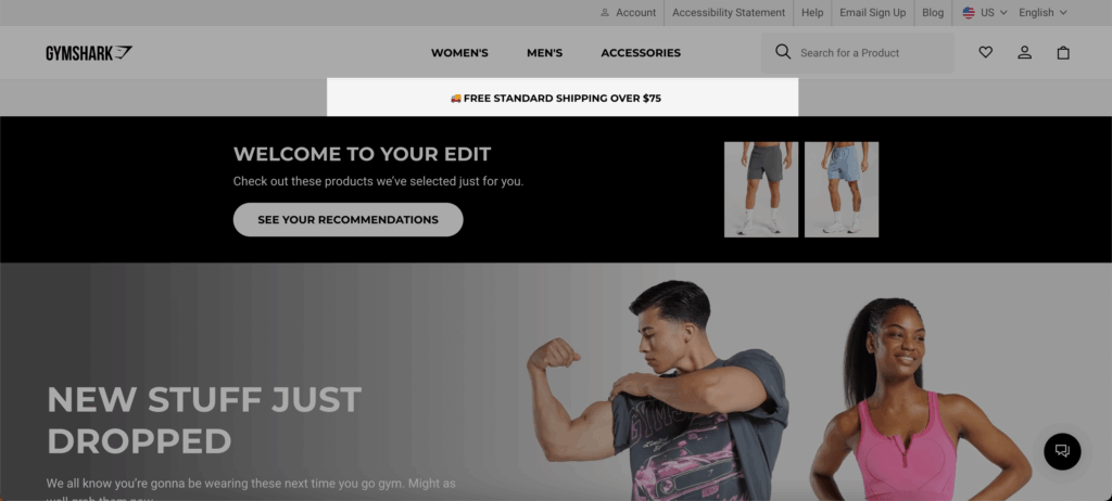 Gymshark free delivery