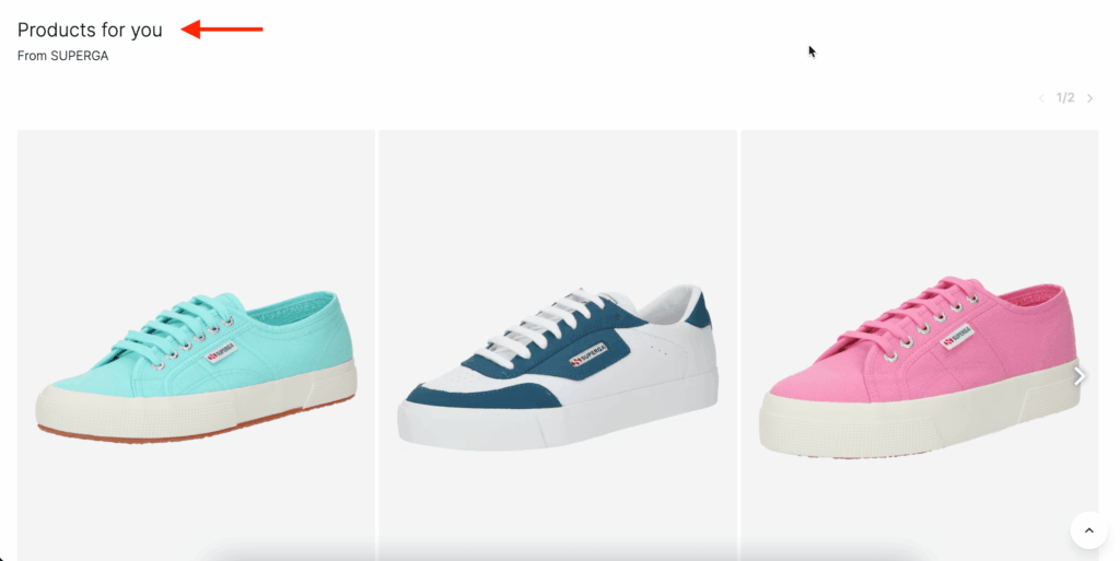 About You personalization example