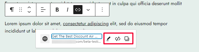 Link Actions in WordPress 6.5