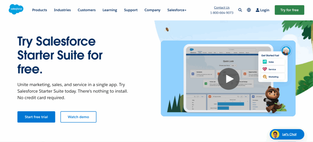 Salesforce home page