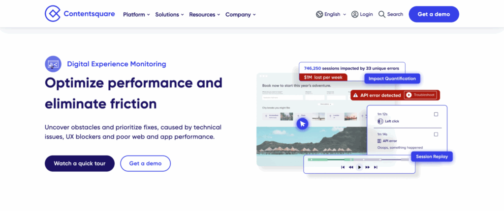 Contentsquare home page