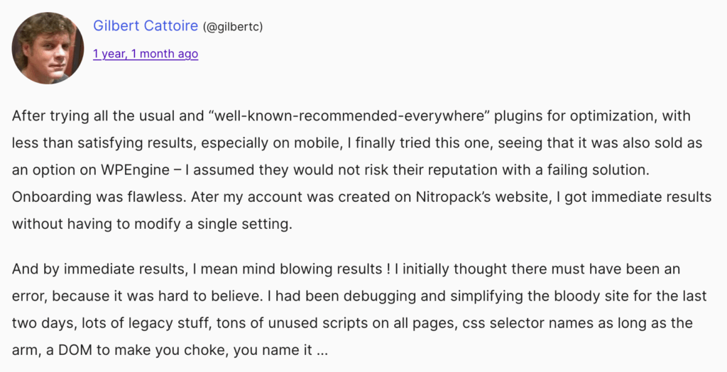 NitroPack positive feedback