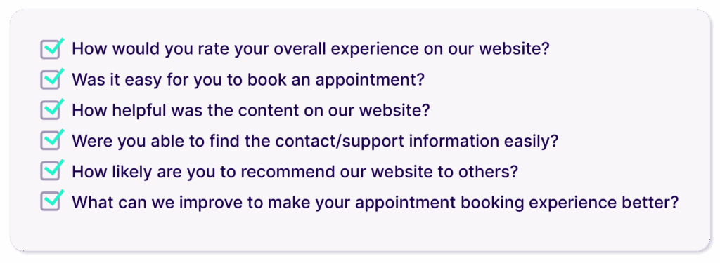 Survey user satisfaction questions