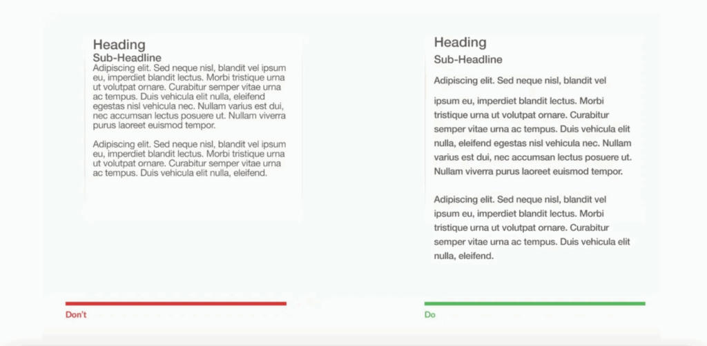 Website white space example