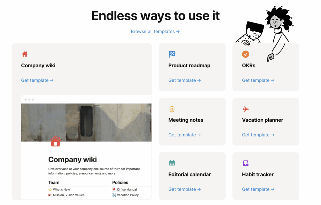 Example of skimmable content