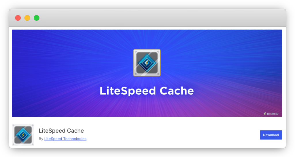 LiteSpeed Cache product page