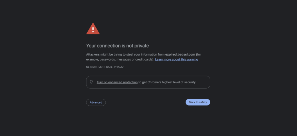 Expired SSL error