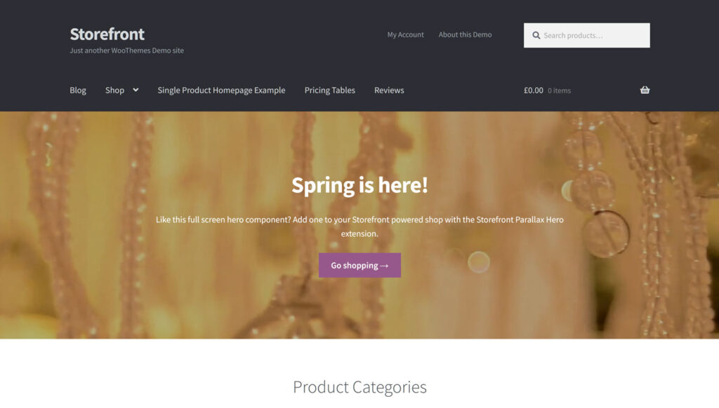 Storefront theme