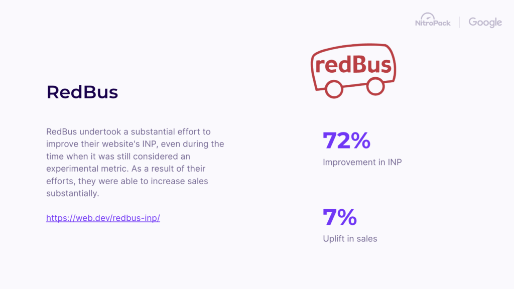 RedBus Improved INP score Case Study
