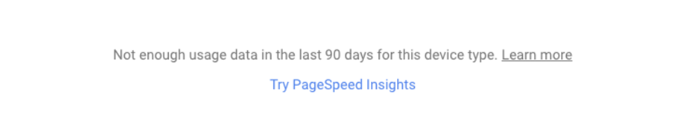 Search console no data
