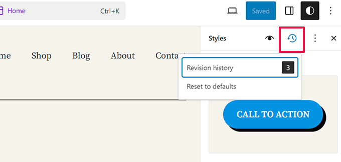 WordPress 6.3 Style revisions