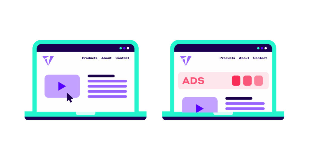 An example of an ad triggering CLS