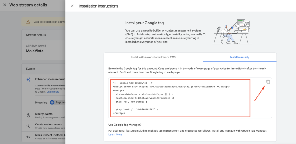 Installation instructions for Google Tag