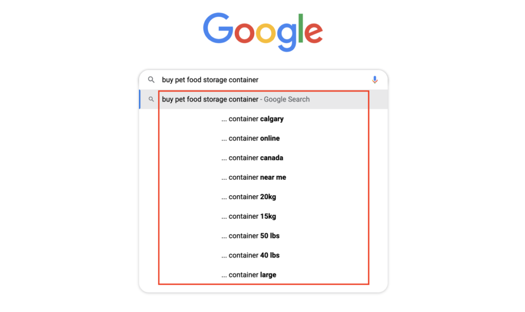 Example of transactional intent in Google Search 