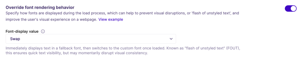 Override font rendering behavior NitroPack