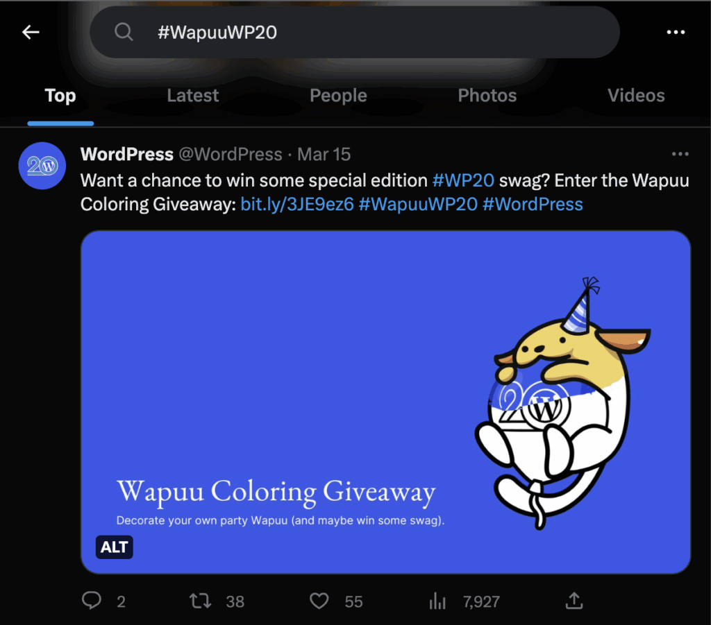 Customize Wapuu for WordPress 20 Birthday