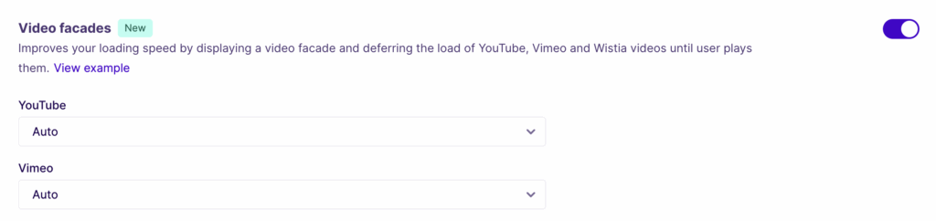 Video facades NitroPack