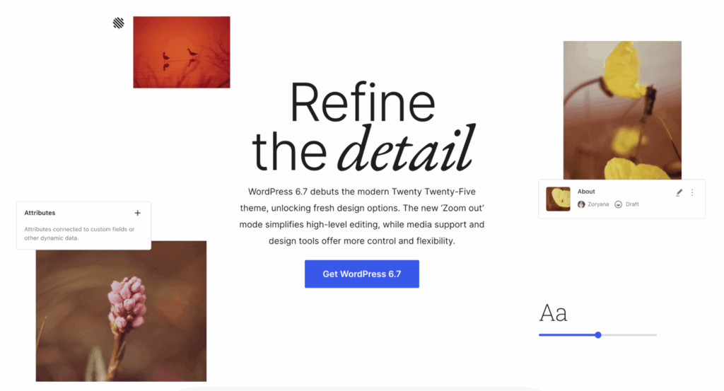 WordPress 6.7 Rollins Demo Website