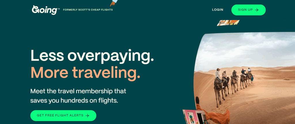 Website homepage CTA example