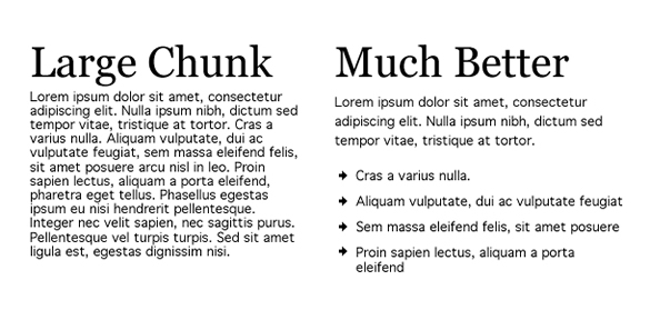 Example of readability improvements for blog article paragraph