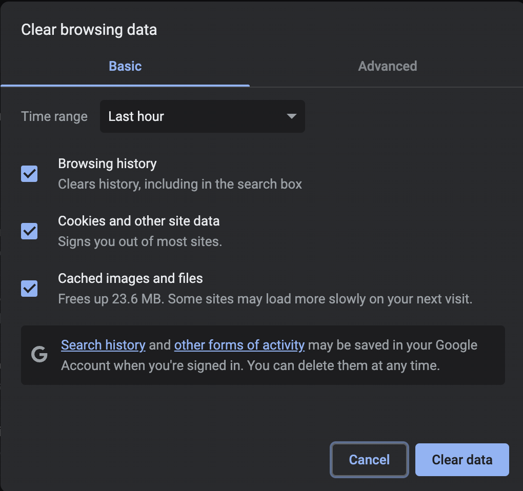 How to clear cached files in Chrome