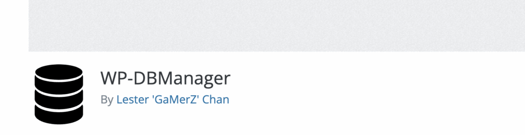 WP DBManager