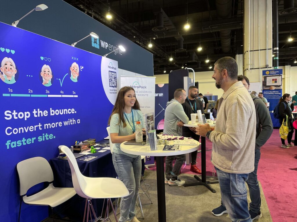 WordCamp US 2023 NitroPack Booth Networking