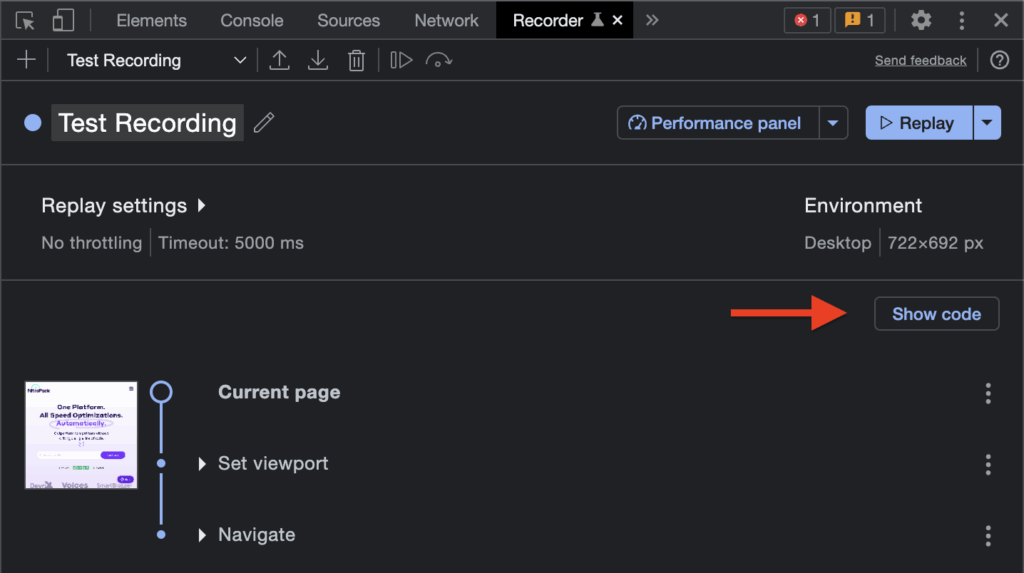 Show code for split code view