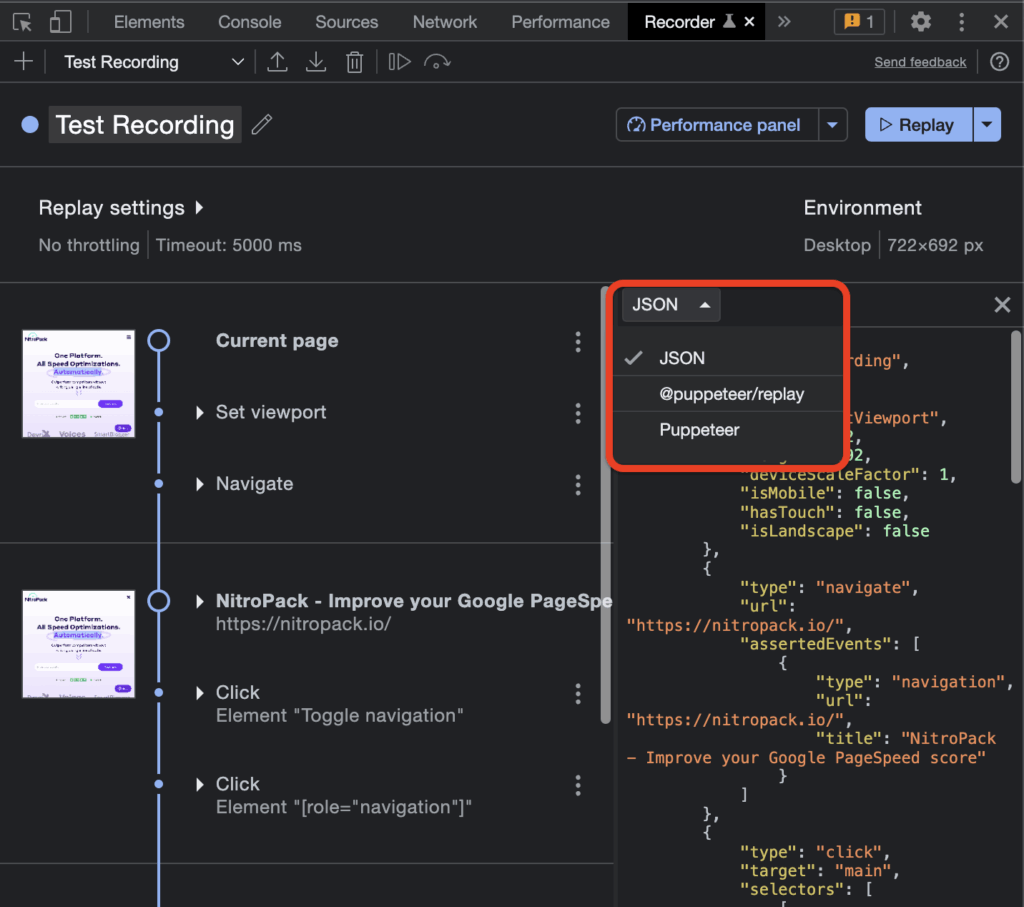 Code format options panel