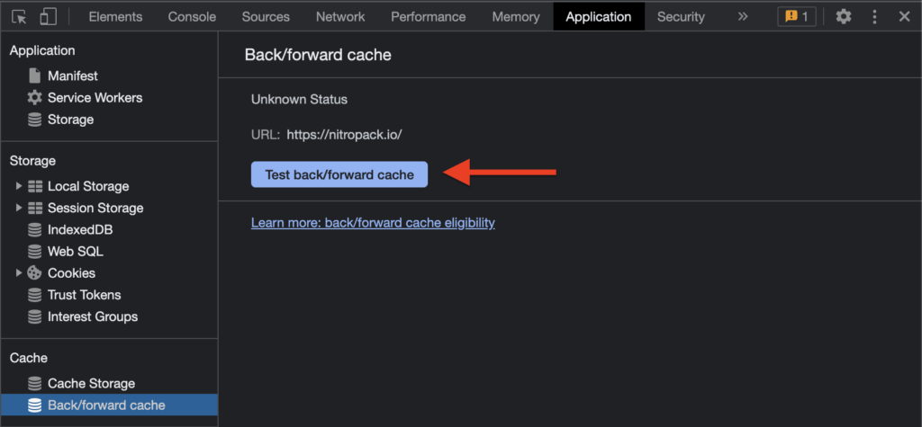 Click Test back/forward cache 