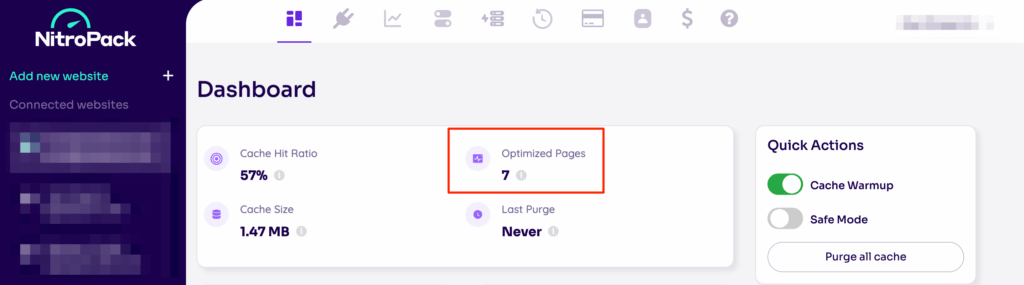 Optimized Pages widget