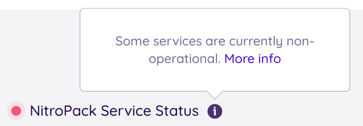 NitroPack service status - red