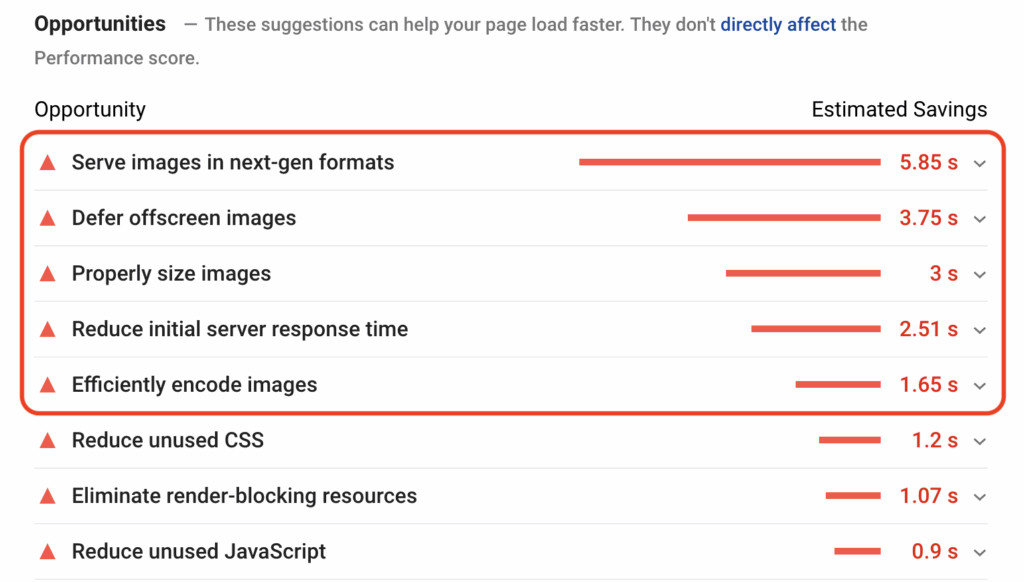 Image related warning in PSI report