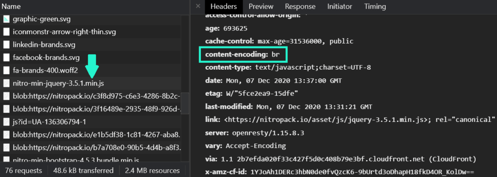 Compressed and minified files