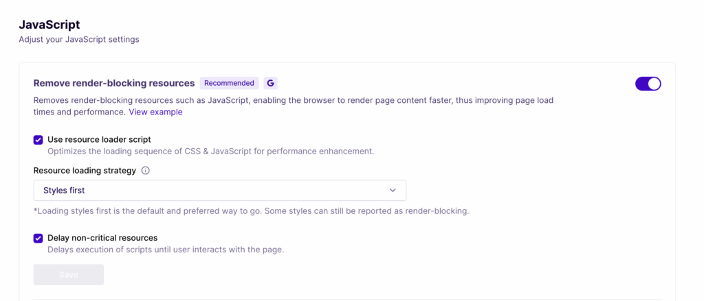 Remove render-blocking resources
