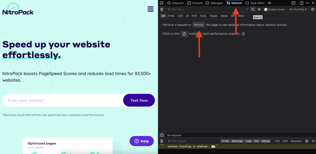 Network Tab in DevTools