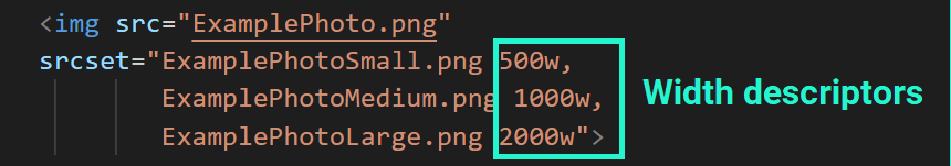 srcset example