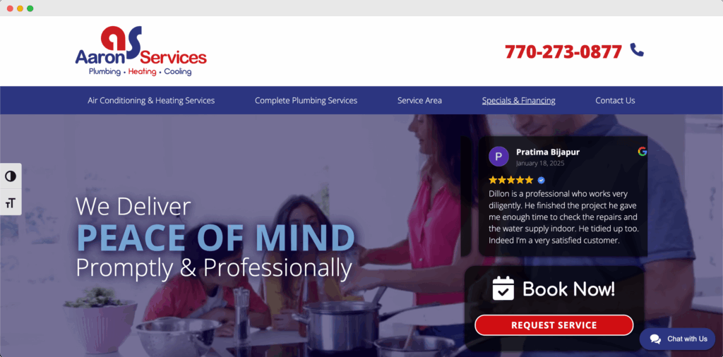 Aaron Services Home Page