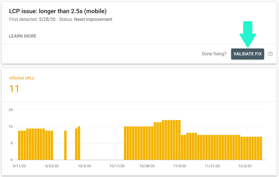 LCP issue in Search Console