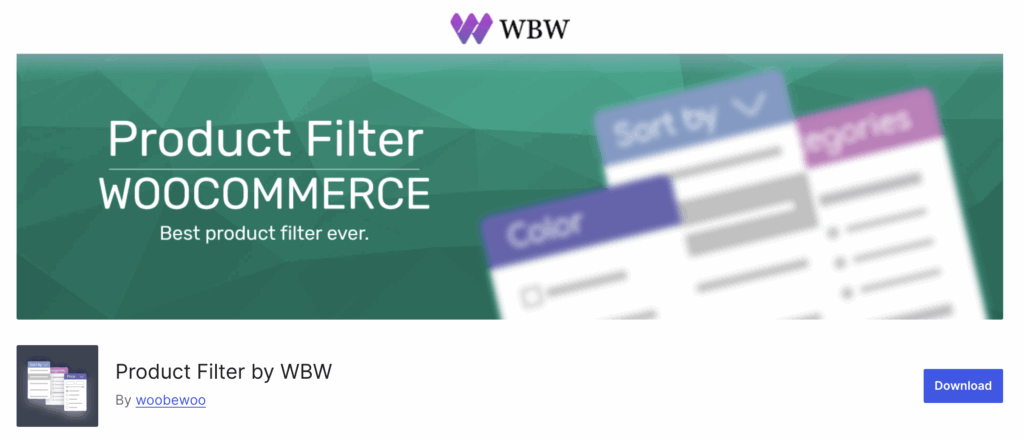 Product Filter Plugin